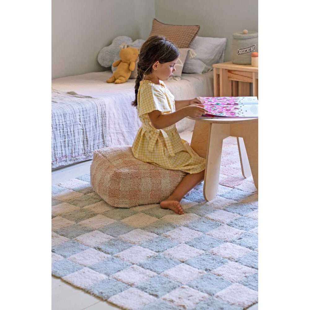 Pouf Lorenal Canals Vichy rose