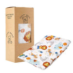 Happy Bear Lange en mousseline de coton/Tétra/Swaddle/lange d’emmaillotage 120x120 - Cirque