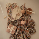Mushie Lange en mousseline / Lange tétra / Lange d’emmaillotage / Lange d’emmaillotage 120x120 - Retro Flowers