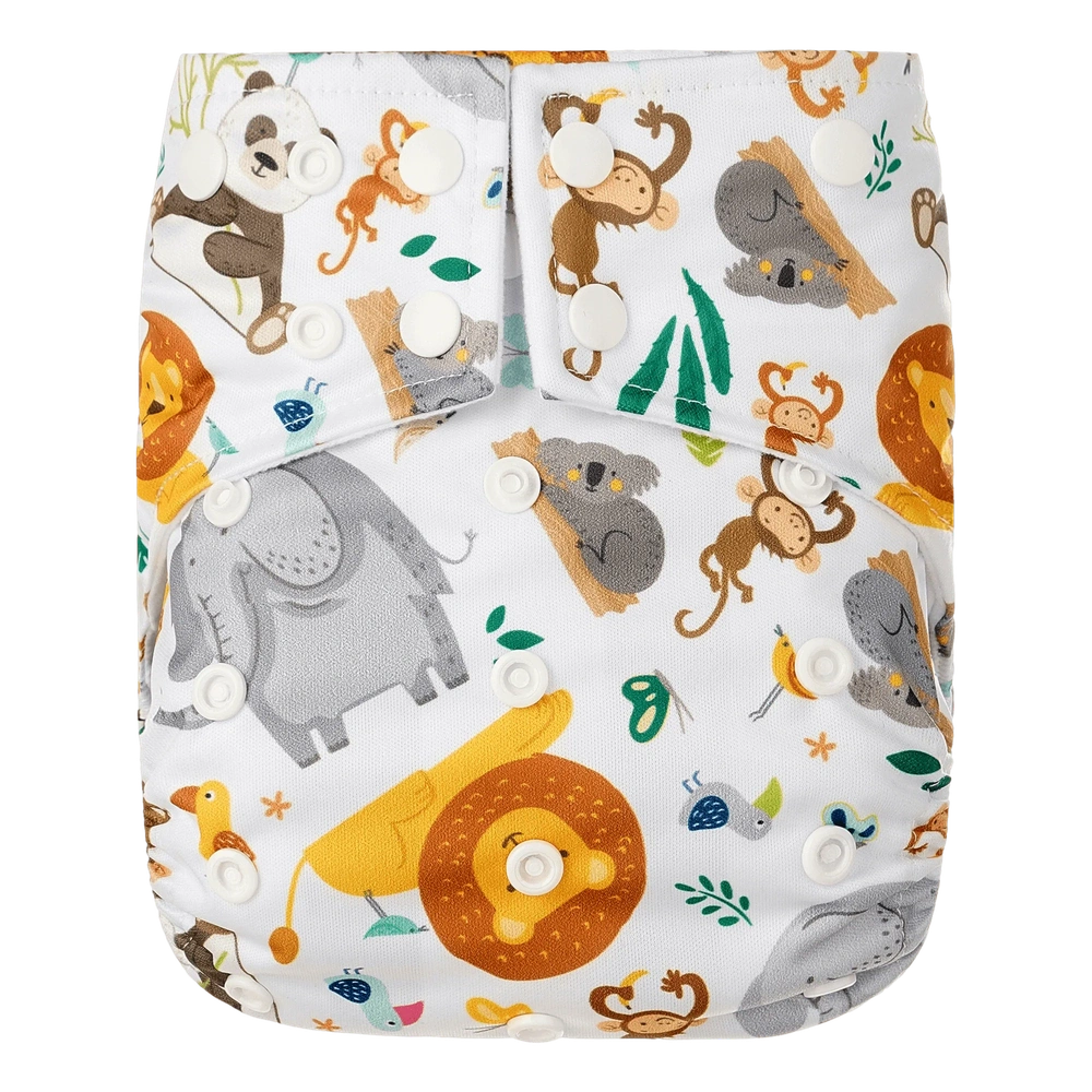 Couche lavable tout-en-un Happy Bear - Animaux sauvages