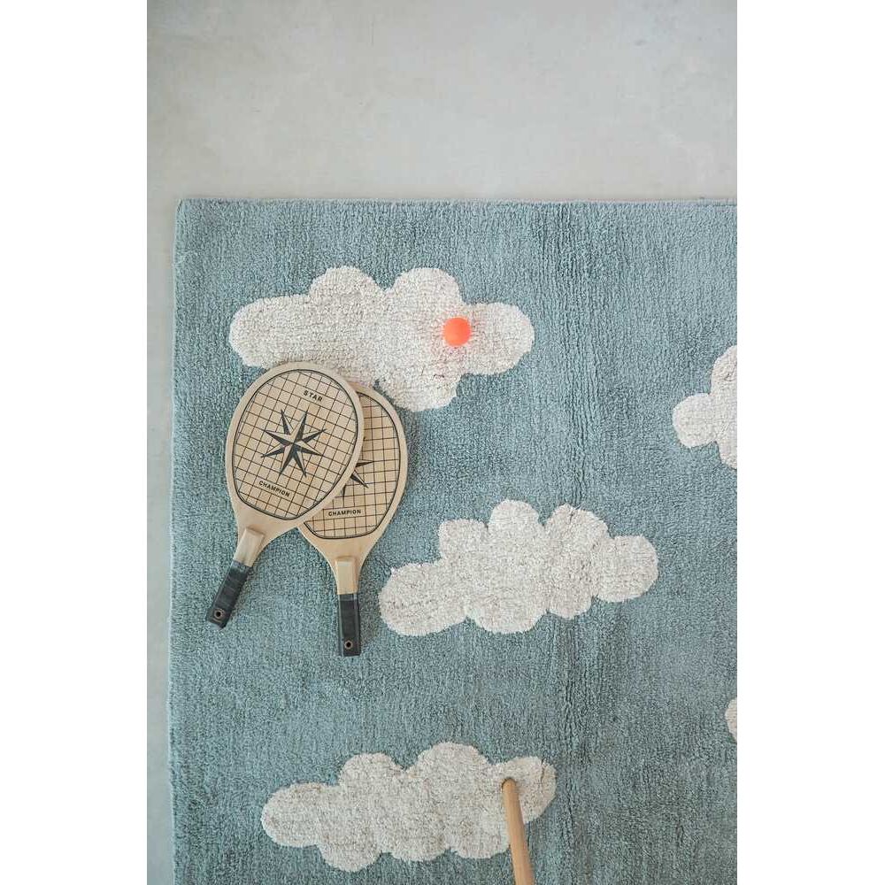 Tapis lavable Lorena Canals Cloud bleu vintage