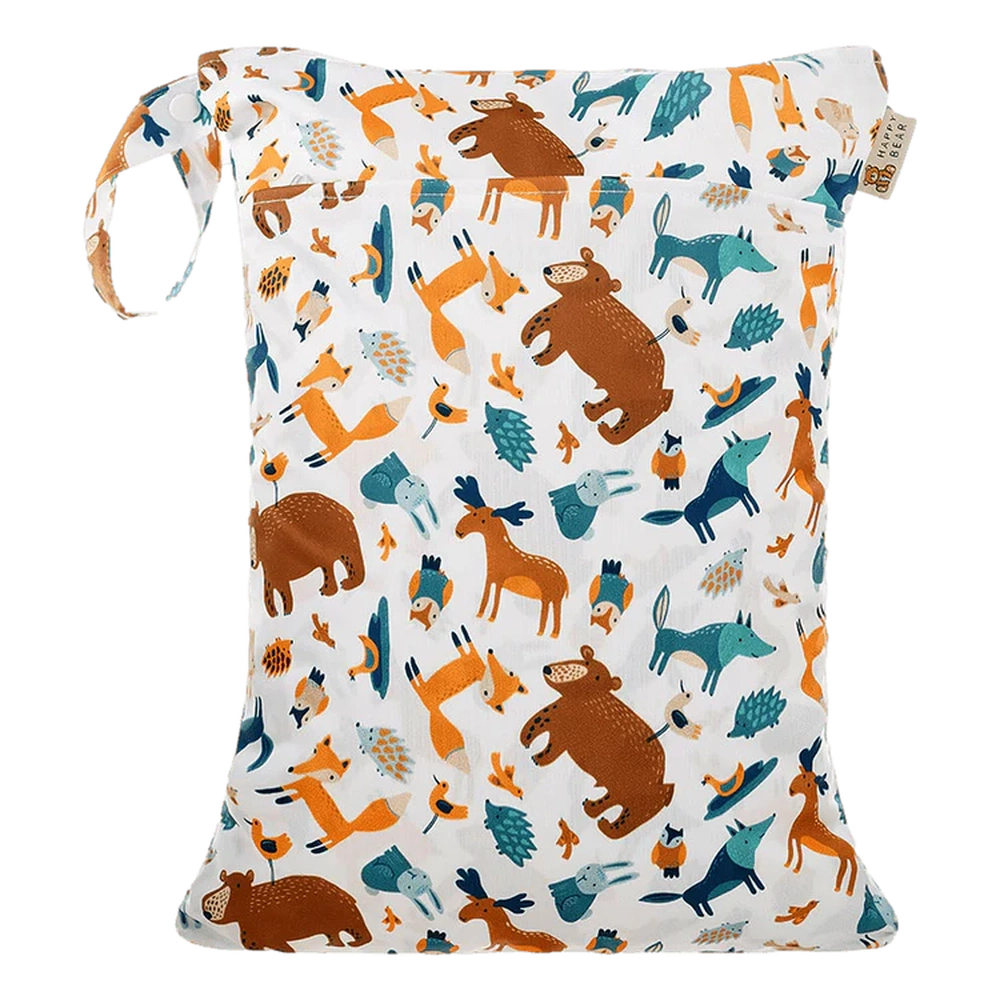 Happy Bear Wetbag/Sac à langer - Animaux de la forêt
