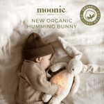 Moonie Konijn The Humming Bunny Organic 2.0 - Polar Natur | Peluche bruit blanc avec veilleuse