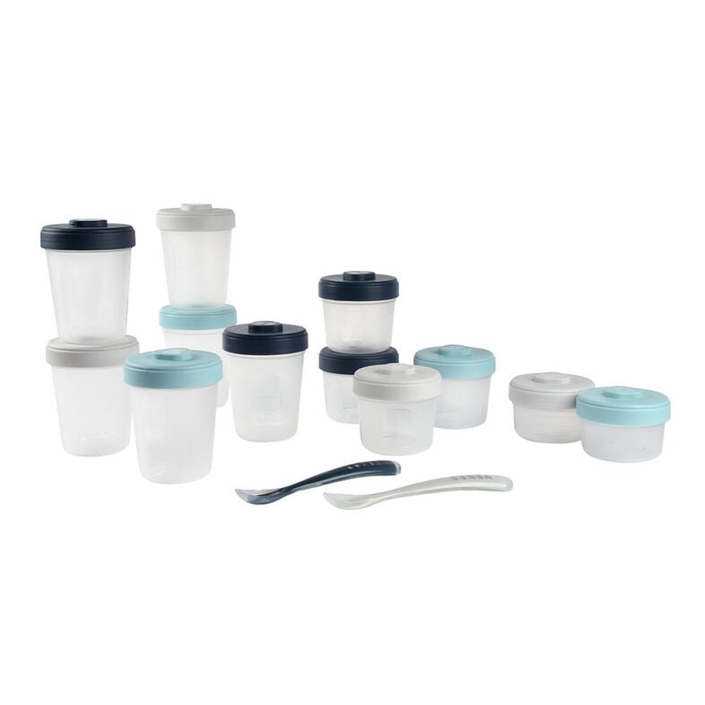 PACK PREMIER REPAS 2x90ml + 4x150ml + 6x250ml + 2 CUILLÈRES EN SILICONE 1ER ÂGE - STORM