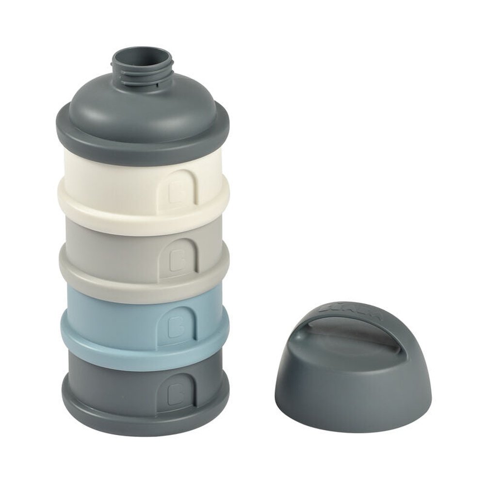 Boîte doseuse pour lait en poudre gris/bleu