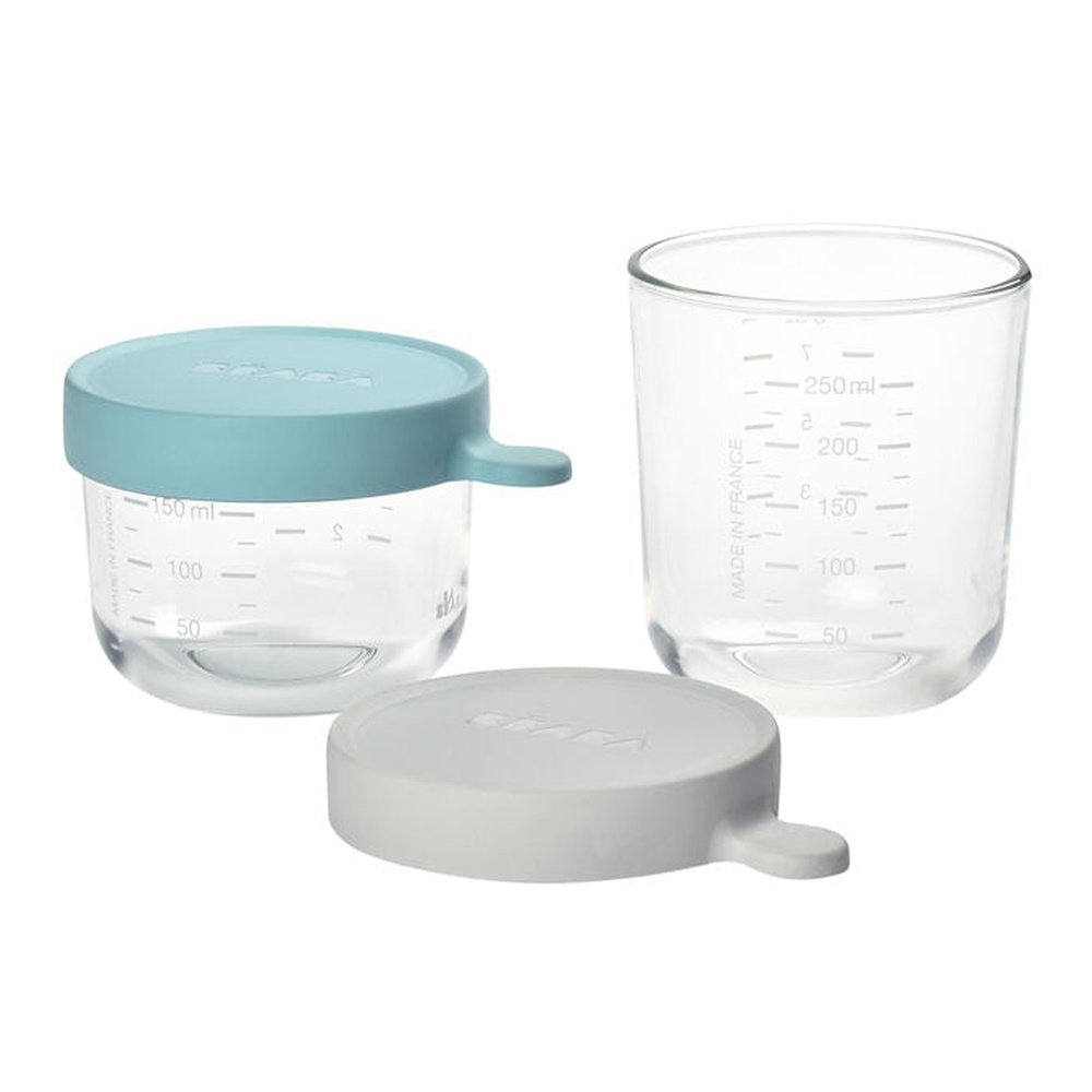 DEUX BOCAUX DE CONSERVATION EN VERRE ML/ ML