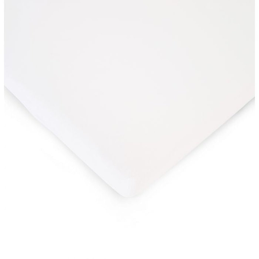 DRAP-HOUSSE LIT BÉBÉ/PARC CM EN COTON BIO BLANC