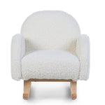 FAUTEUIL À BASCULE EN TEDDY CRÈME