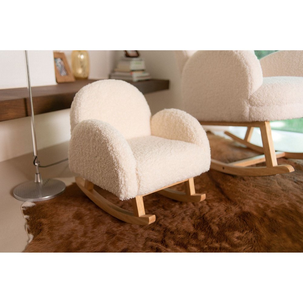 FAUTEUIL À BASCULE POUR ENFANT TEDDY CRÈME