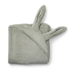 Cape de bain lapin vert minéral Babymatters