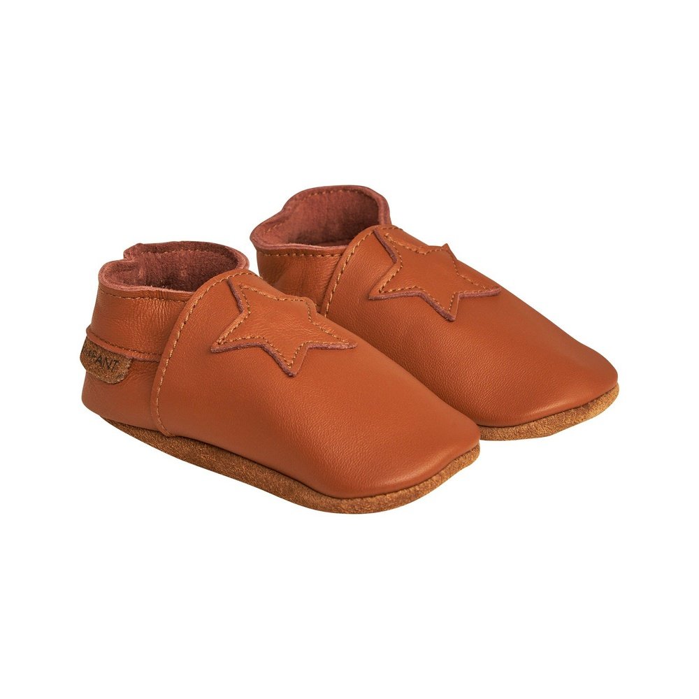CHAUSSURES BÉBÉ EN CUIR - ÉTOILE COGNAC