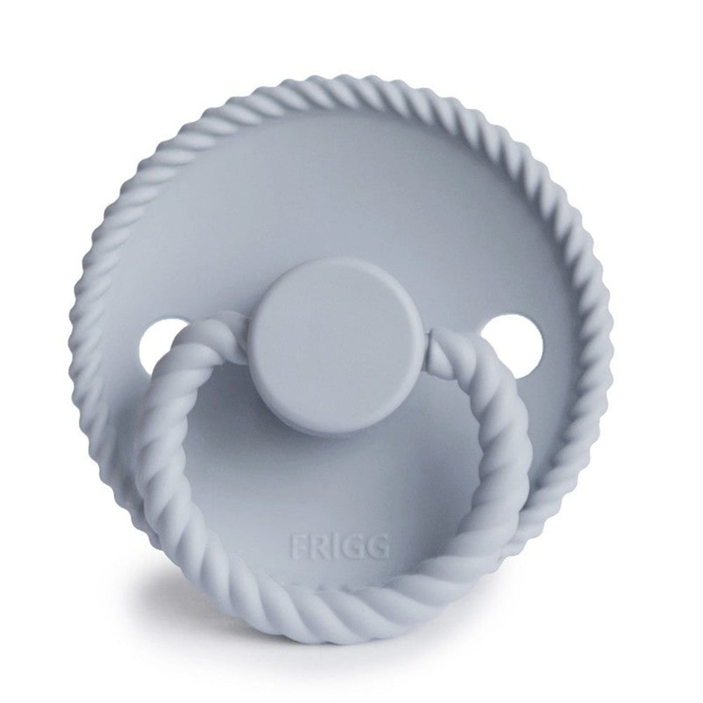 TÉTINE EN SILICONE AVEC CORDON - BLEU POUDRÉ T2