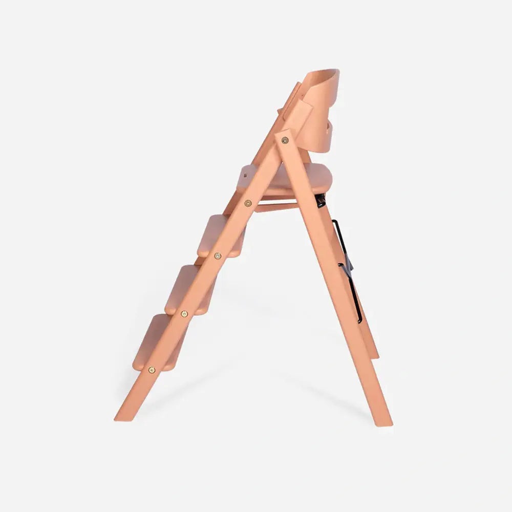 KLAPP Chaise haute + barre de sécurité - corail
