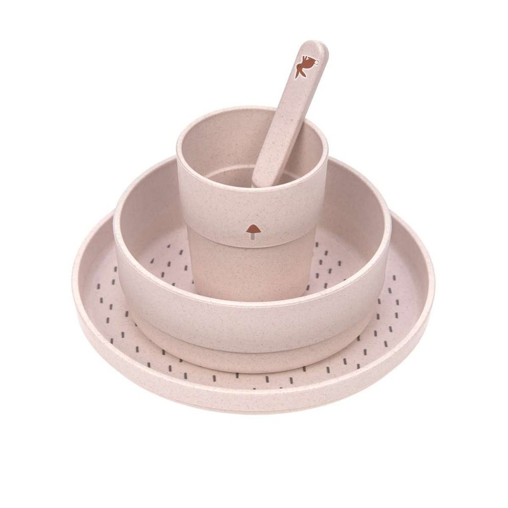 KINDERSERVICES ENSEMBLE ASSIETTE-BOL-GOBELET-CUILLÈRE LITTLE FOREST BUNNY Lässig