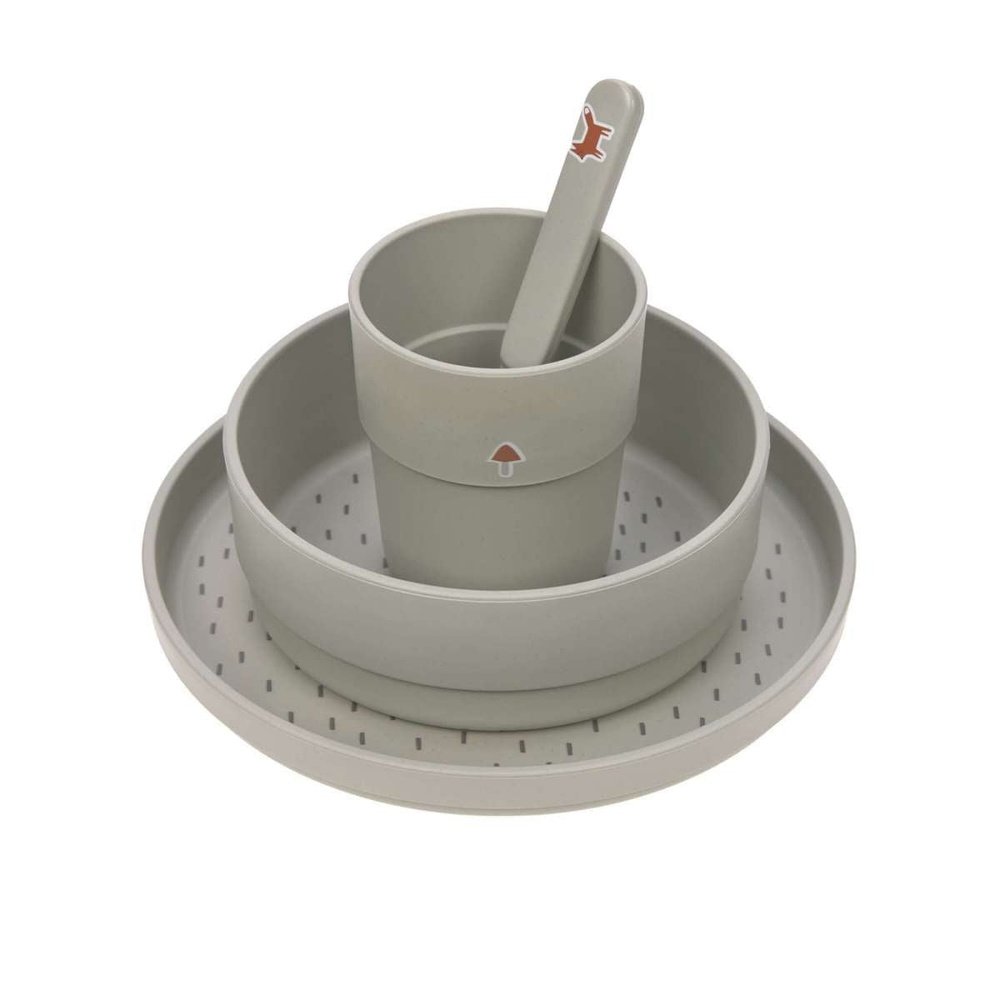 SET DE VAISSELLE ENFANT ASSIETTE-BOL-GOBELET-CUILLÈRE LITTLE FOREST RENARD Lässig