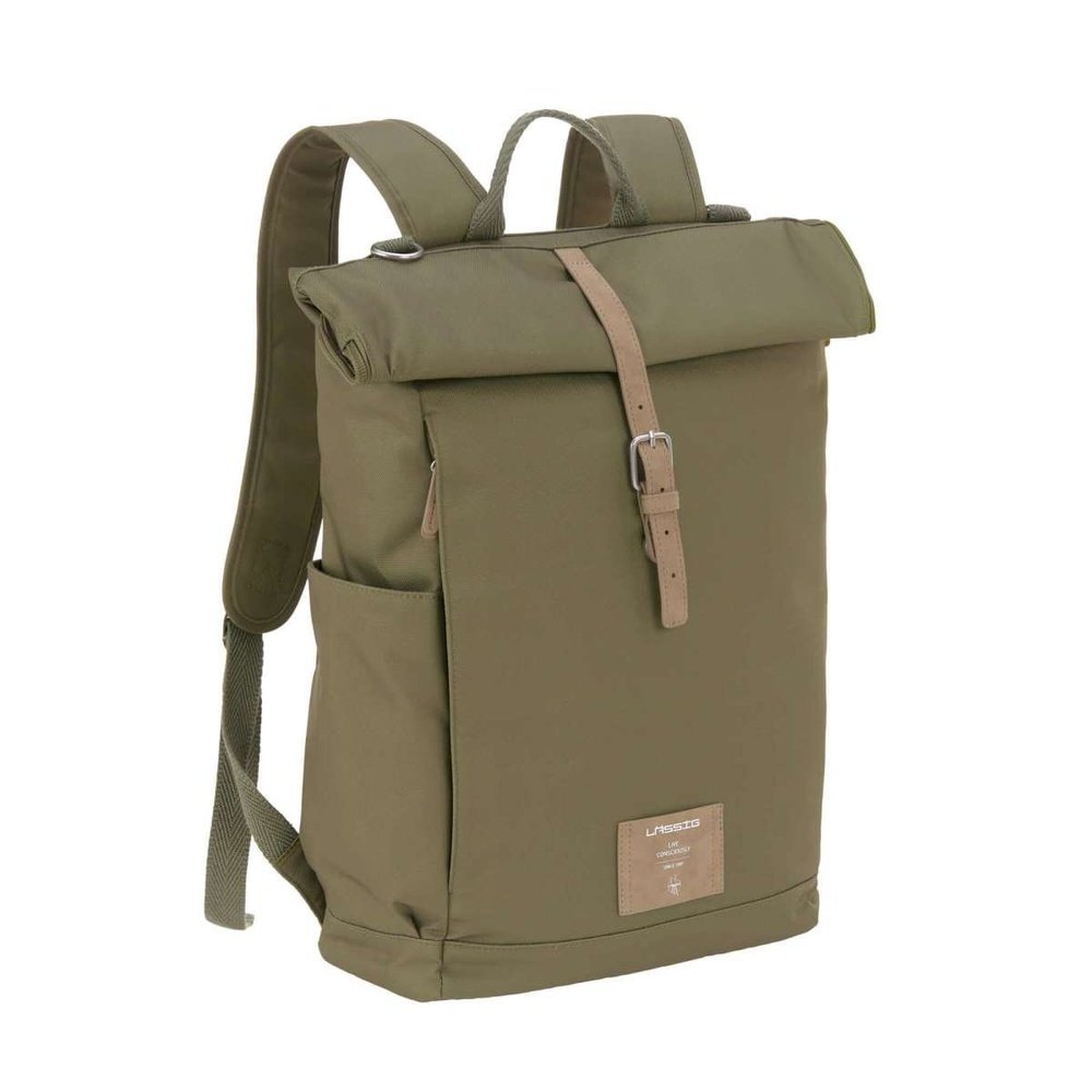 SAC À DOS ROLL-TOP SAC À LANGER COULEUR OLIVE Lässig