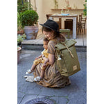 Sac à dos roll-top sac à langer couleur olive Lässig