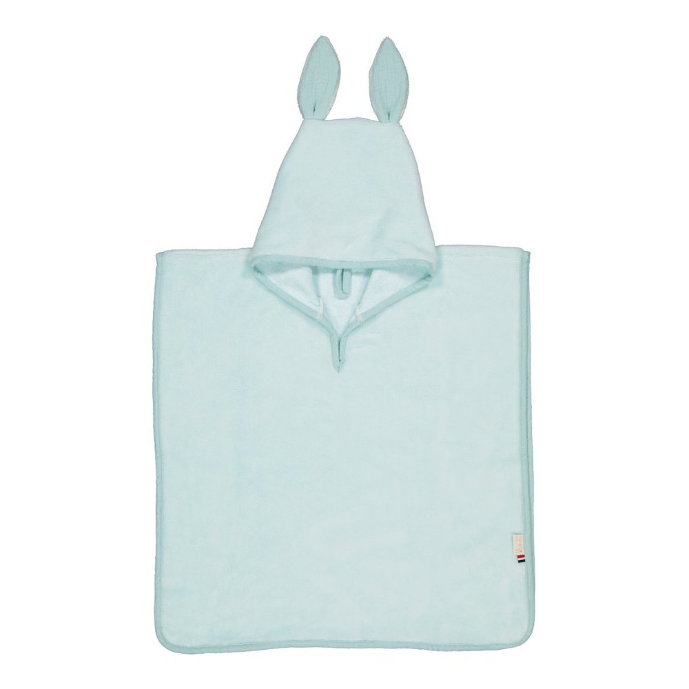 Poncho de bain en bambou menthe Les Juliettes