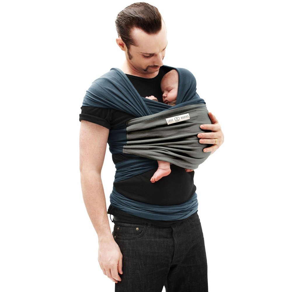 Écharpe de portage ORIGINAL bleue et grise Love Radius