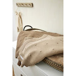 Couverture de berceau Mini Knots sable 75x100 cm 100 % coton