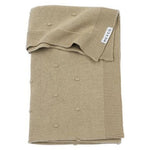 COUVERTURE MINI NŒUDS SABLE 75X100 CM 100 % COTON