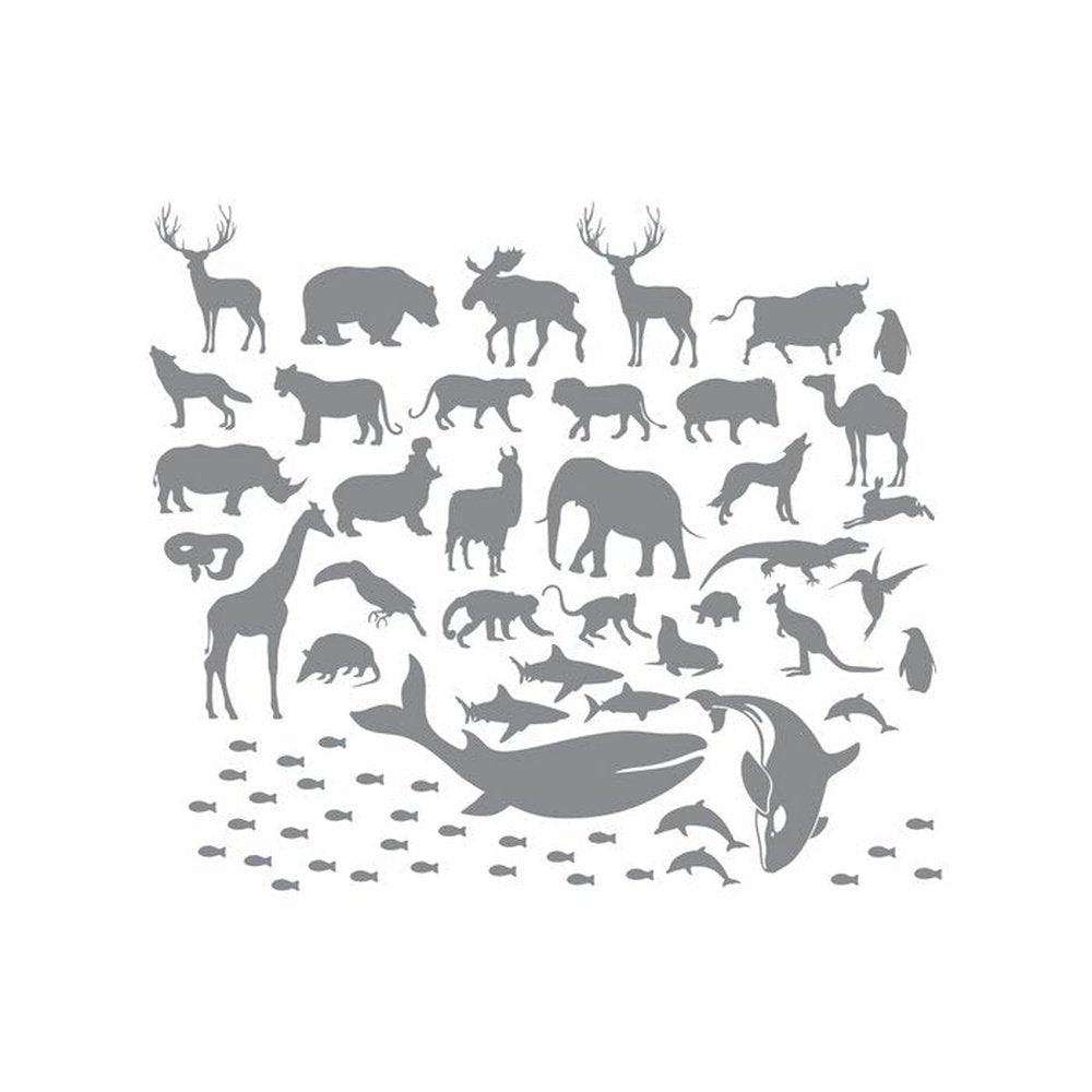 STICKER MURAL CARTE DU MONDE AVEC ANIMAUX MilkBar