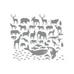 STICKER MURAL CARTE DU MONDE AVEC ANIMAUX MilkBar