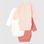 Lot de 3 bodies bébé en coton bio