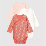 LOT DE 3 BODIES BÉBÉ EN COTON BIO