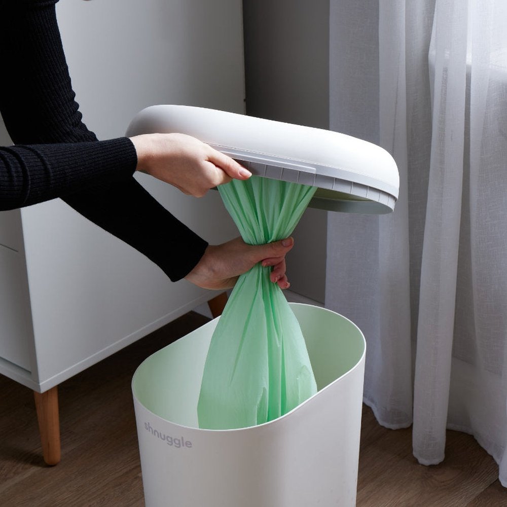 Sacs Shnuggle pour poubelle à couches, 100 % biodégradables, 45 pièces