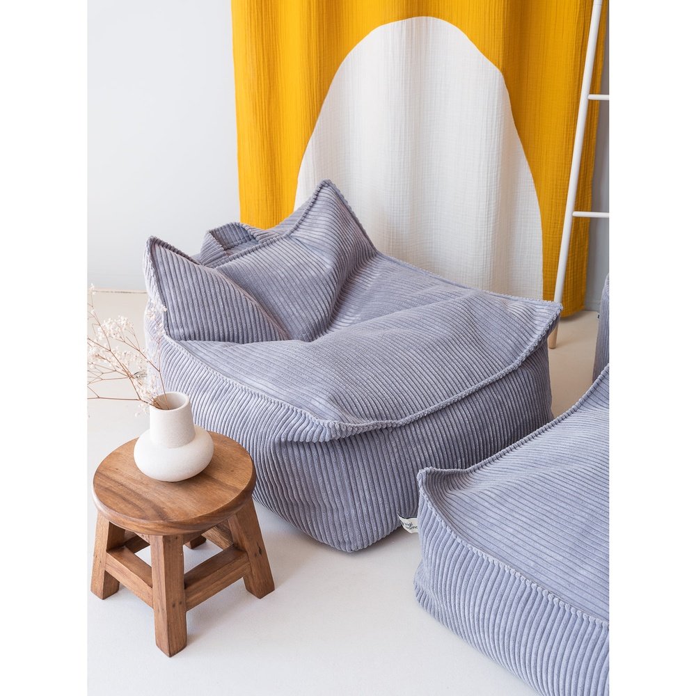 Fauteuil pouf bleu Blueberry