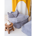 Fauteuil pouf bleu Blueberry
