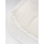 Fauteuil pouf blanc crème