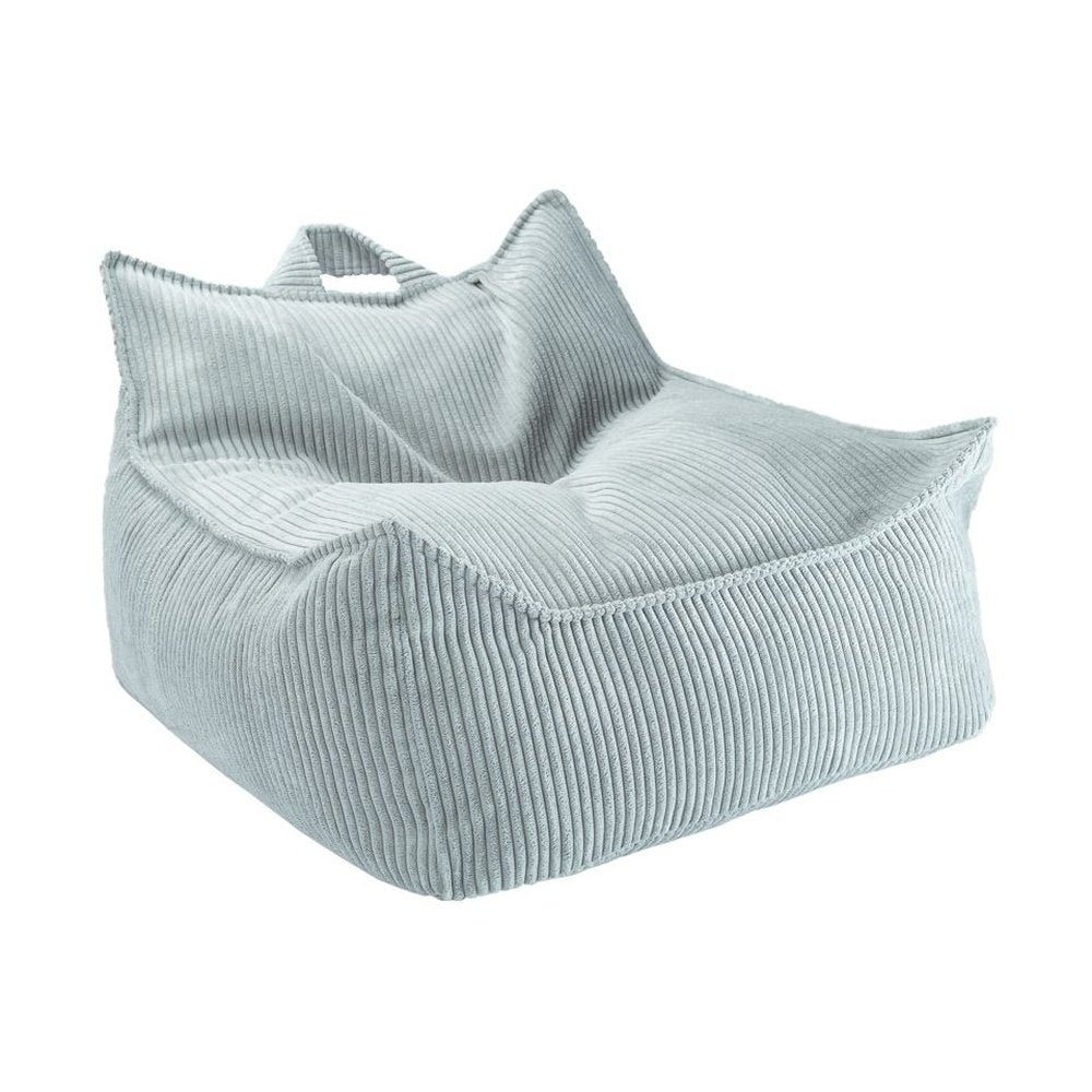 Fauteuil pouf vert menthe poivrée