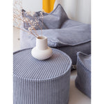 Pouf bleu myrtille