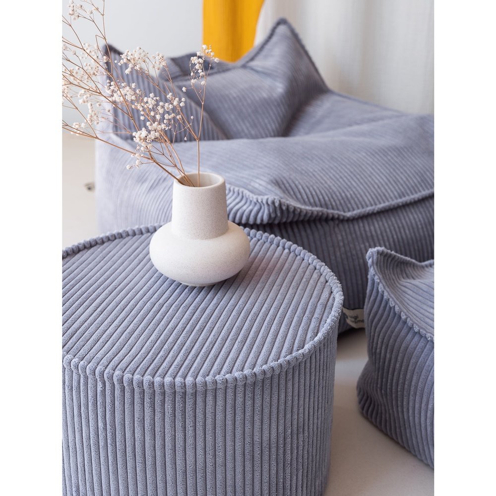 Pouf bleu myrtille
