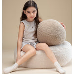 POUF ROND - OTTOMAN BLANC CRÈME
