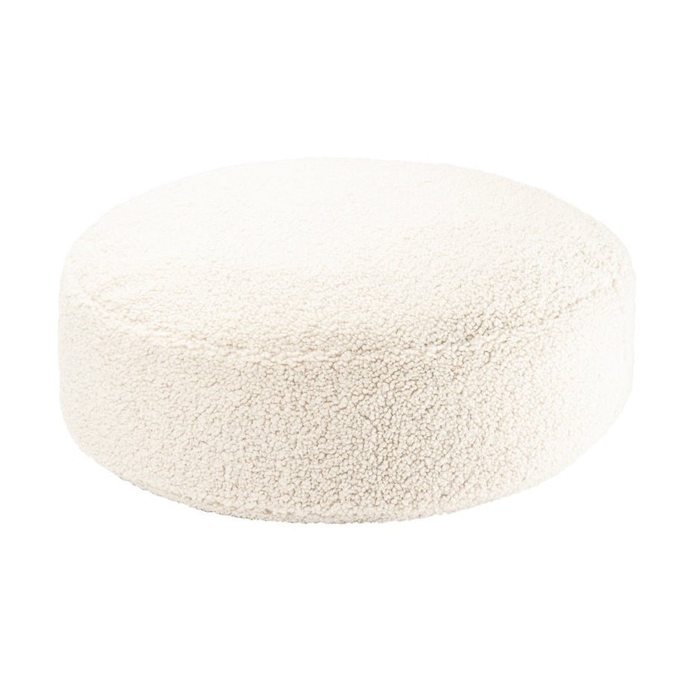 POUF ROND - OTTOMAN BLANC CRÈME