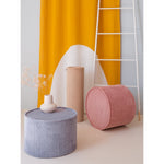 Pouf en mousse rose