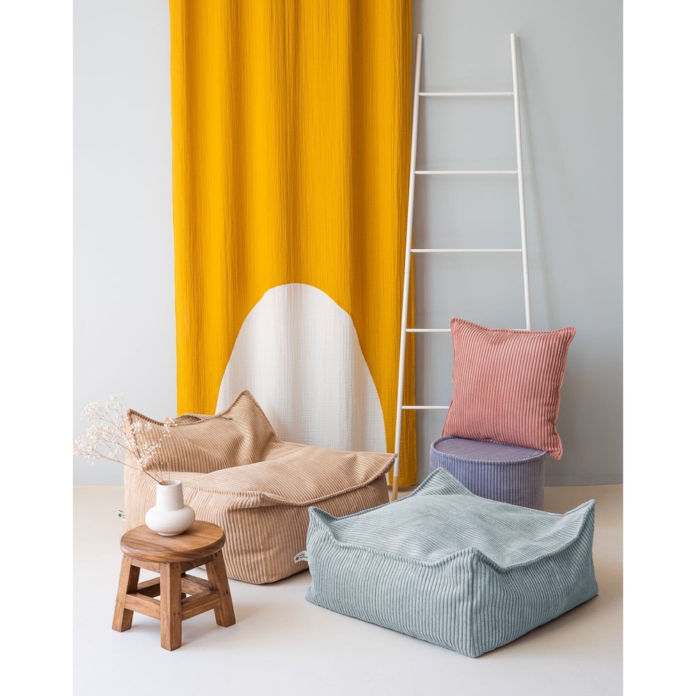 Pouf carré vert menthe