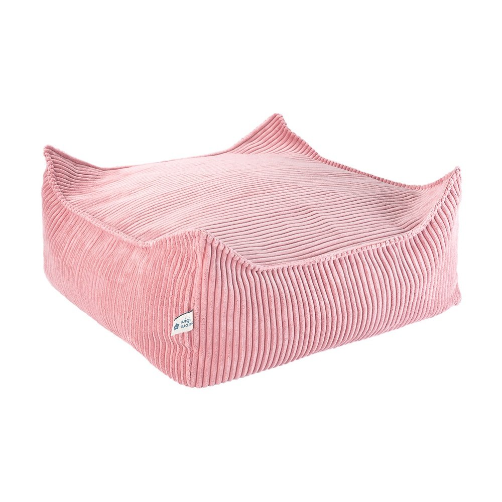 Pouf carré rose mousse