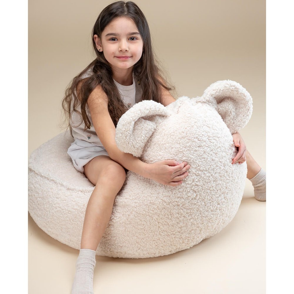 POUF OURSON - BLANC CRÈME
