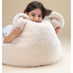 POUF OURS ZITZAK - BLANC CRÈME